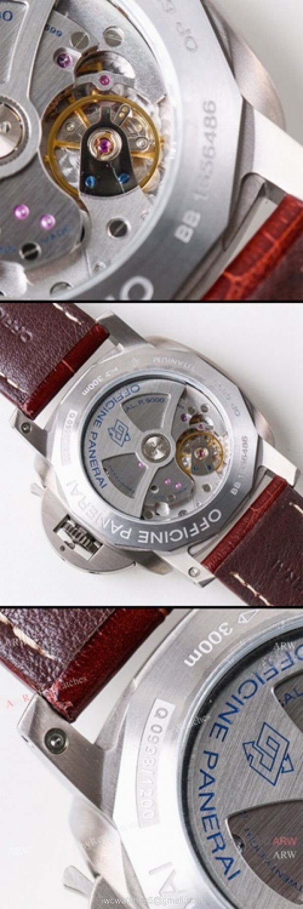 (VS) Swiss Panerai Luminor Marina PAM00351 Watch Titanium Case 5