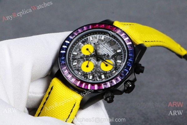 Nice Quality Rolex Daytona Rainbow Replica Watch Graffiti Dial Rainbow Bezel 5