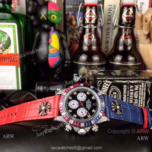 Rolex Rianbow Daytona SS Black Face Watch New Style 5