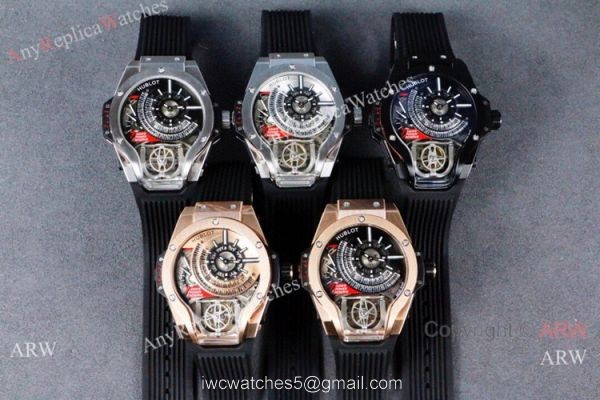 Swiss Quality Hublot Tourbillon Skeleton MP-09 Tourbillon Bi-Axis Silver Watches 5