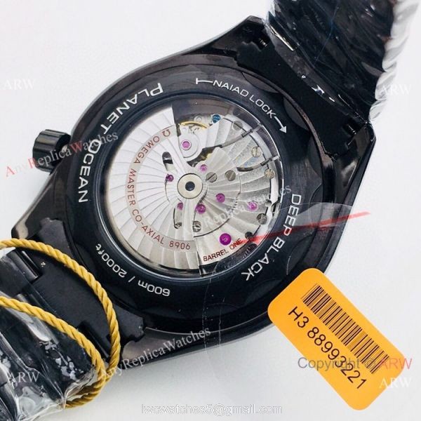 Swiss Grade 1 Omega Planet Ocean Deep Black 8906 Red Inner Watch OE Factory 5