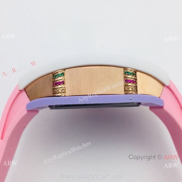 VSF Richard Mille AAA RM 07-03 Marshmallow BonBon Watch Pink Rubber Strap 5