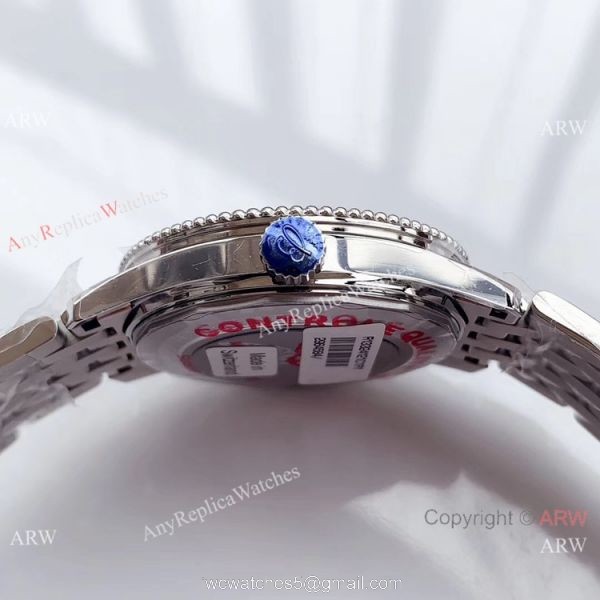 Swiss Replica Breitling Navitimer 1 Stainless Steel Blue Dial Watch 38mm 5
