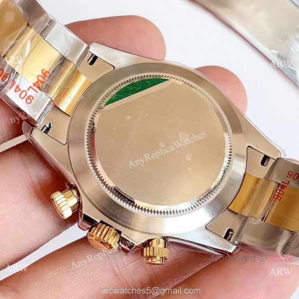 1:1 Best Clone Rolex Daytona Two Tone White Dial Watch Noob Factory 904L 4130 Movement 5