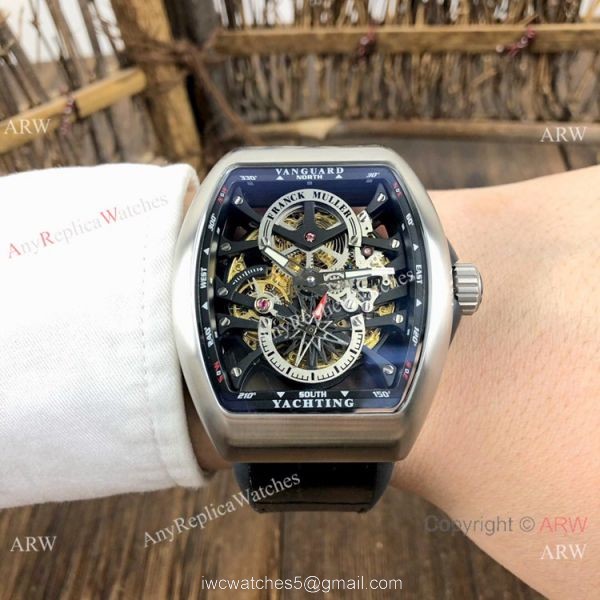 New Copy Franck Muller Vanguard Yachting Anchor Men Watch Skeleton Dial 5