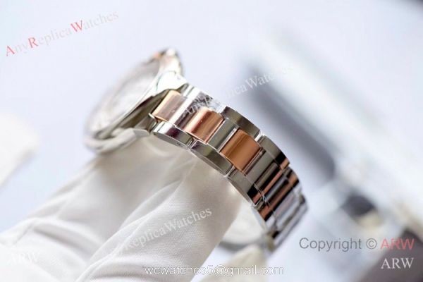 V6 Factory Swiss Replica Cartier Ballon Bleu 33mm Watch 2-Tone Rose Gold Pink Dial 5
