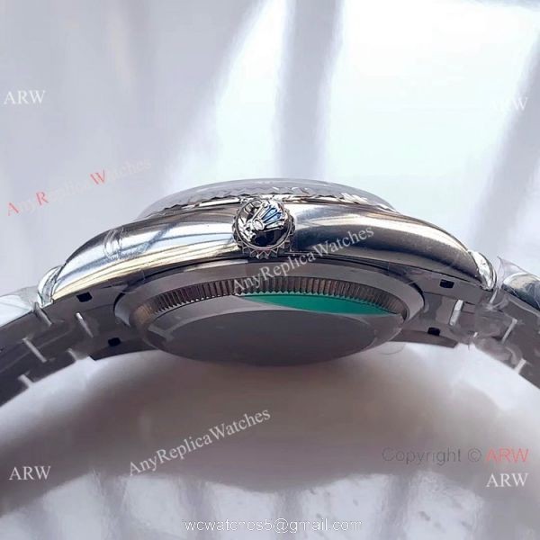 (EW)AAA Fake Rolex Presidential Day-Date Black Dial Stainless Steel Watch Swiss 3255 Movement 5