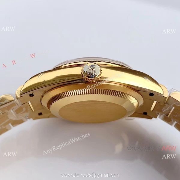(EWF) Replica Rolex Day-Date 36mm Men Watch All Gold Stick Markers 5