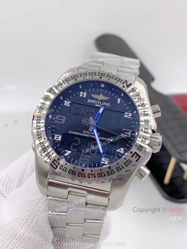 New Replica Breitling Cockpit B50 Watches Stainless Steel Blue Hands 5