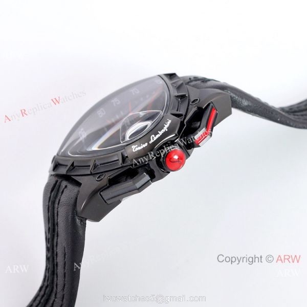 Copy Lamborghini Spyder 9004 Chronograph Men Watch All Black 5