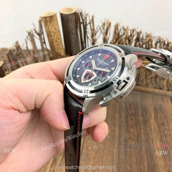 Replica Lamborghini Wheels 2990-2 Red Bezel Men Chronograph Watch 5