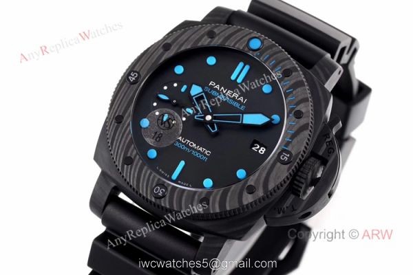 VS Factory New Swiss Replica Panerai Submersible PAM 960 42mm Carbon Watches 5