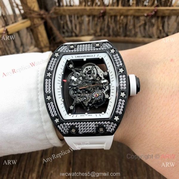 SWISS Grade Richard Mille Rm055 Black Diamond Men Watch V2 version 5
