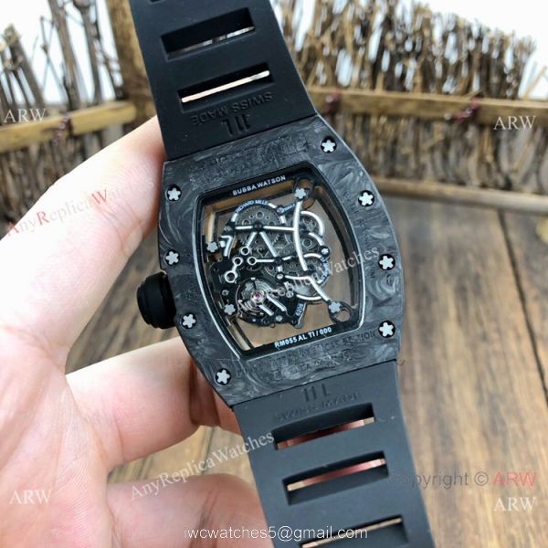 SWISS Replica Richard Mille Rm055 Rose Gold Diamond Watch V2 version 5