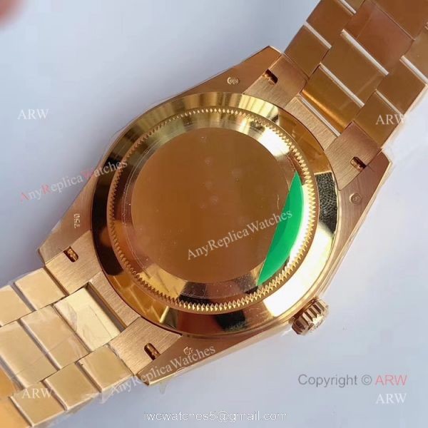Noob Factory V3 Replica Rolex Day-Date ii 41 Yellow Gold Watch Swiss 3255 Movement 5