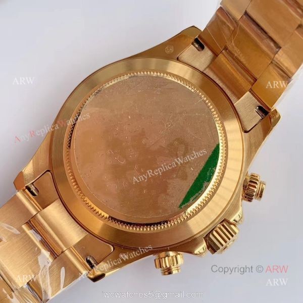 JH Factroy New Gold Rolex Daytona Rainbow Diamonds Watch Replica Swiss Cal 4130 5
