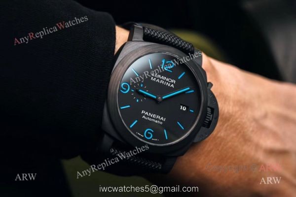 VSF New 2020 Panerai PAM01661 Luminor Marina Carbotech All Black Swiss Replica Watch 5