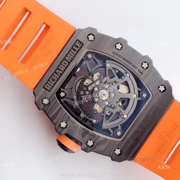 KV Factory New Replica Richard Mille Orange Watch RM035-02 For Men 5