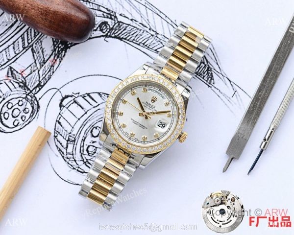 NEW UPGRADED Fake Rolex Presidential DayDate II 2-Tone Watches DJII 41mm 5