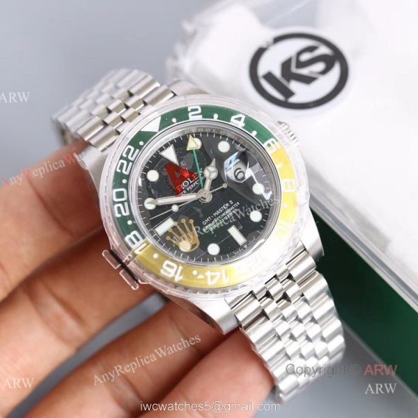 KS Factory New Rolex GMT Master II 126710BLRO With Sprite Bezel Swiss Replica Watch 5