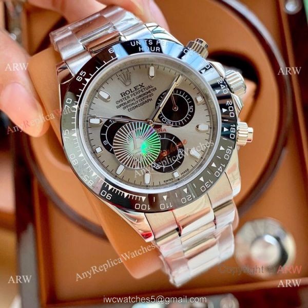 Rolex Daytona Blue Dial Replica Black Ceramic Bezel Watch 40mm Men 5