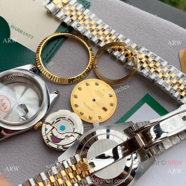 Upgraded Copy Rolex Jubilee Rose Gold Datejust II Watches Green Roman 40mm 5