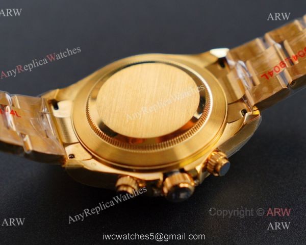 JH Factory Replica Rolex Tiger Eye Rose Gold Rolex Daytona 116588 TBR Diamond Watch 5