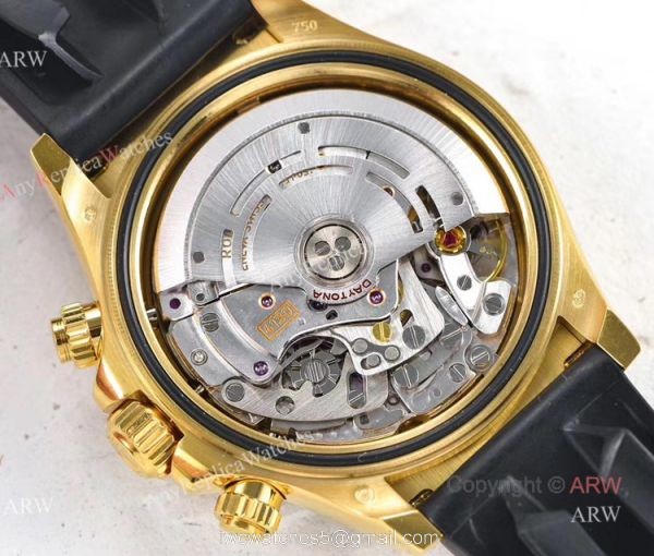 1:1 Noob Factory V3 Rolex Paul Newman Daytona Rubber Strap Yellow Gold Watch 5