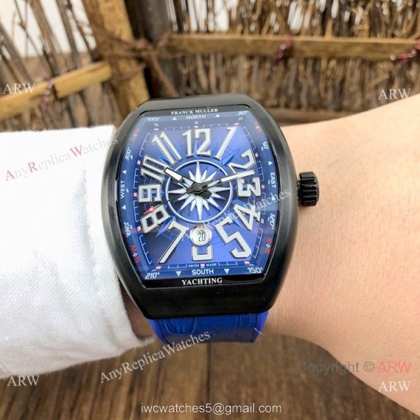 Copy Franck Muller Vanguard V45 Men Watch Black and Blue 5