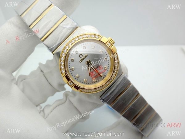 Best Copy Omega Constellation Two Tone watch Women 28mm Quartz 5