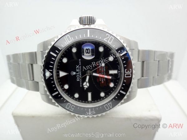 NEW UPGRADED Rolex Sea-Dweller 43MM Watch SS Black Ceramic Bezel 5