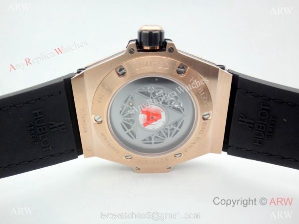Swiss Grade 1 Hublot Big Bang Sang Bleu Rose Gold Watch HUB1213 Movement 5