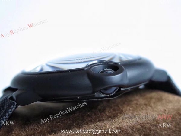 TW Factory Faux Cartier Ballon Bleu 42mm All Black Watch With Red Markers 5