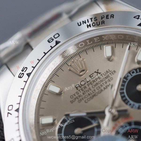 Swiss Quality Copy Rolex Comograph Daytona 40 Watch Ceramic Bezel Rhodium Grey Dial 5