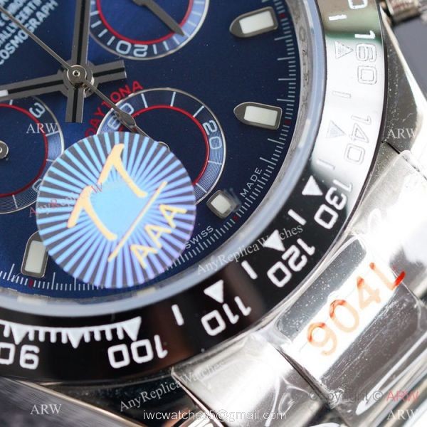 Swiss Quality Copy Rolex Daytona 40mm Watch Black Ceramic Bezel Stainless Steel 5