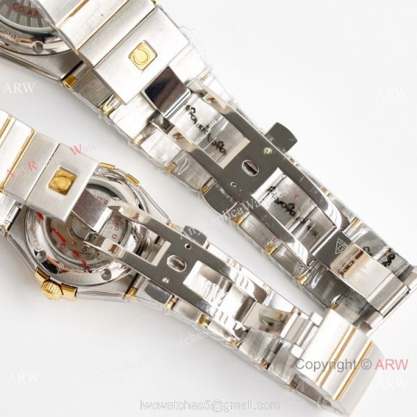 Swiss Quality Replica Omega Double Eagle Constellation Couple Watch Diamond Bezel New Face 5