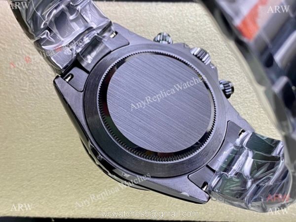 New! Swiss Grade Rolex Blaken Daytona 904L Black Steel A7750 Watch 40mm 5
