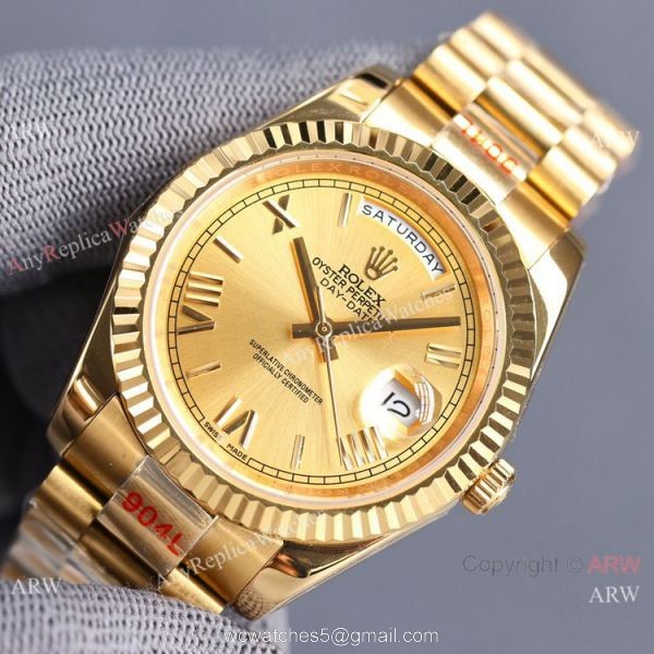 Swiss Quality Rolex Day Date 2 Citizen 8215 Gold Presidential Watch Super AAA Case 5
