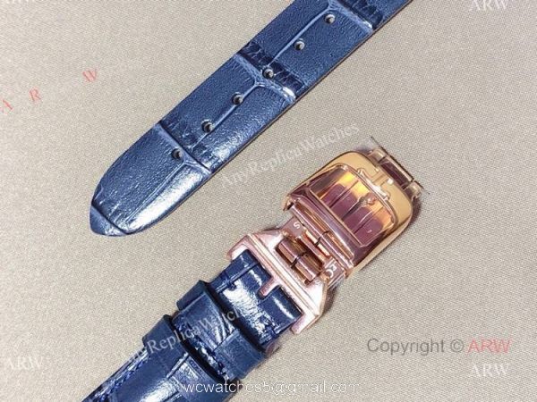 New Replica Jaeger-Lecoultre Rendez-Vous Moon Serenity Rose Gold Blue Dial Diamond Watch 36mm 5