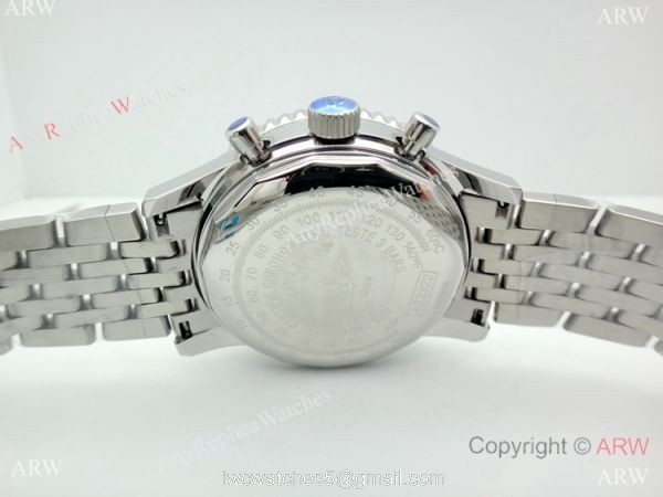Breitling Navitimer 46MM Watch Stainless Steel Blue Chronograph Dial 5