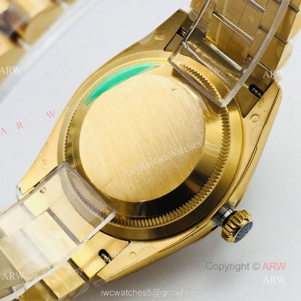 (EWF ) Rolex Day Date President Replica Watch All Gold Diamond Bezel 36mm ETA3255 5