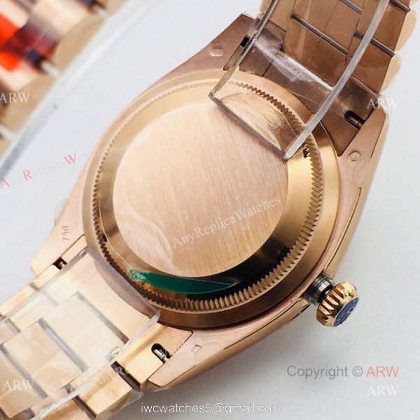 (EWF ) Swiss Replica Rolex Day-Date President Watch Rolex Day Date Chocolate Diamond Watch 5