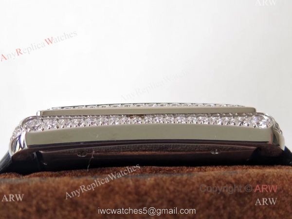 Swiss Replica Piaget Emperador Silver Diamond Watch For Men 5