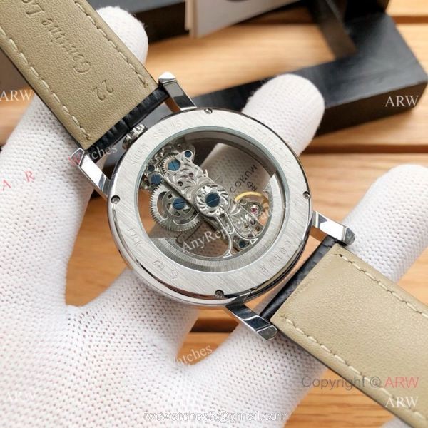 CORUM Bridge Transparent Black Leather Strap Watches 42mm Corum Watch 5