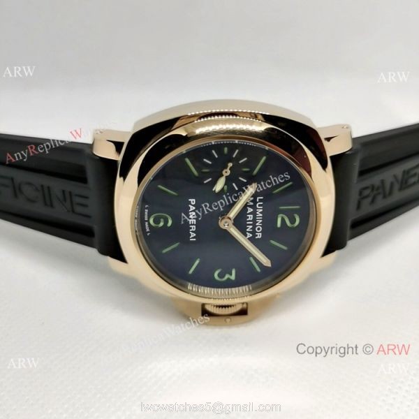Officine Panerai Luminor Marina Rose Gold Fake Panerai Watch 44mm PAM00111 5