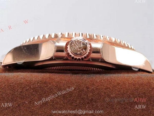 VR Factory Max Version Rolex GMT Root Beer Real 18k Rose Gold Swiss Replica Watch 5