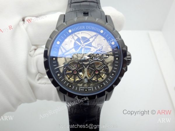 Roger Dubuis Excalibur Double Tourbillon Replica Watch All Black 5