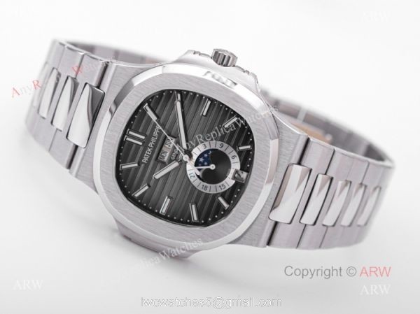 V9 Factory Replica Patek Philippe AAA Nautilus 5726 Gray Dial Moon Phase Watch 5