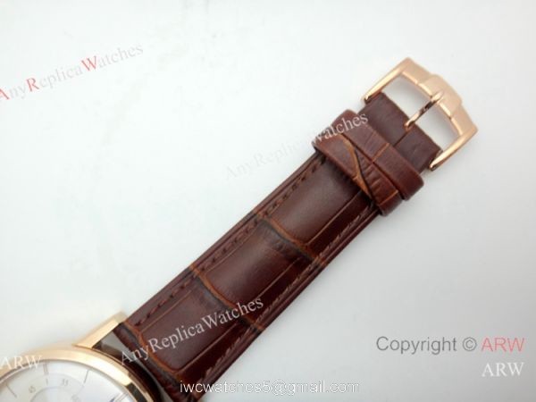 Rose Gold Piaget Altiplano Replica Watch Brown Leather Strap 5