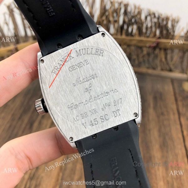 Clone Franck Muller Vanguard Classical Stainless Steel Diamond Watch 54mm 5